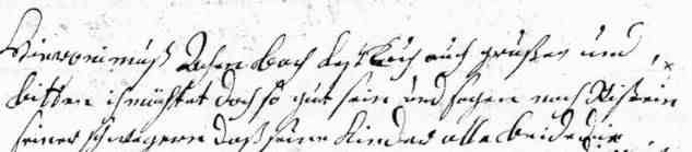 Gesuch von Hieronymus Achenbach um Ausreise nach Lithauen an August Graf zu Sayn-Wittgenstein- Hohenstein 1725.