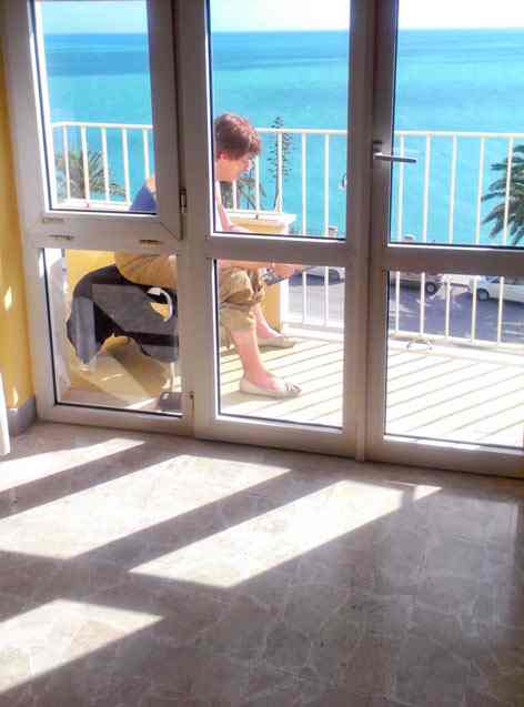 bild: Fenster am Strand